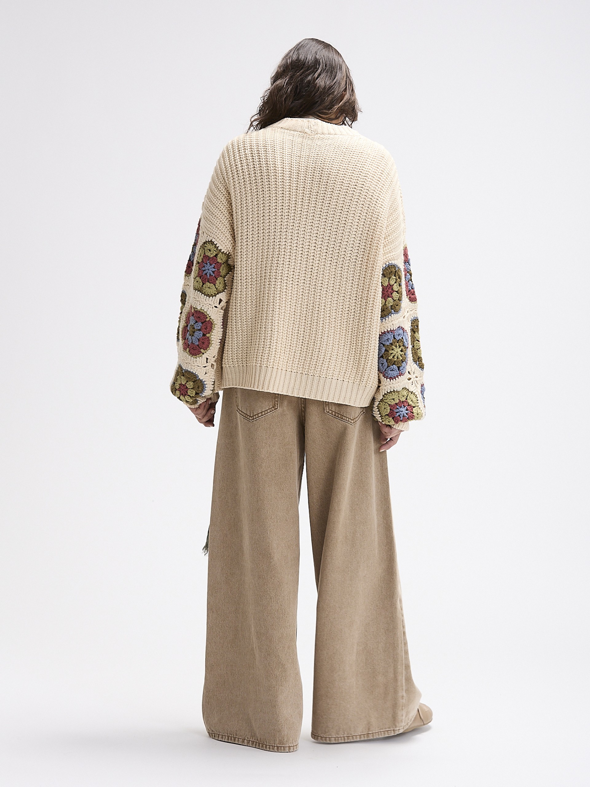 Casaco Efeito Crochet