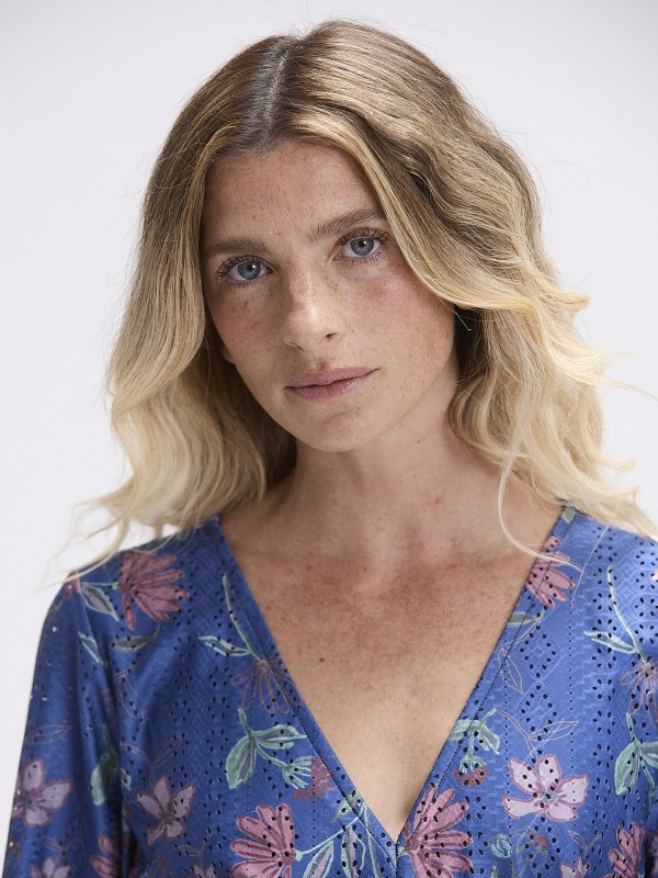 Vestido Midi Bordado Ingles Estampado