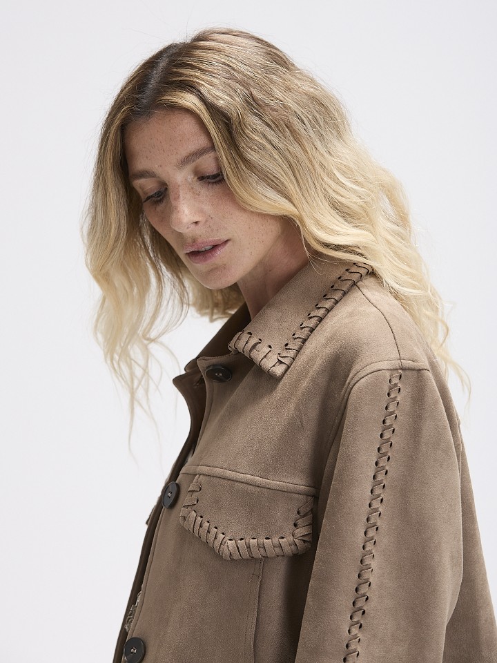 Casaco de Efeito Camurca