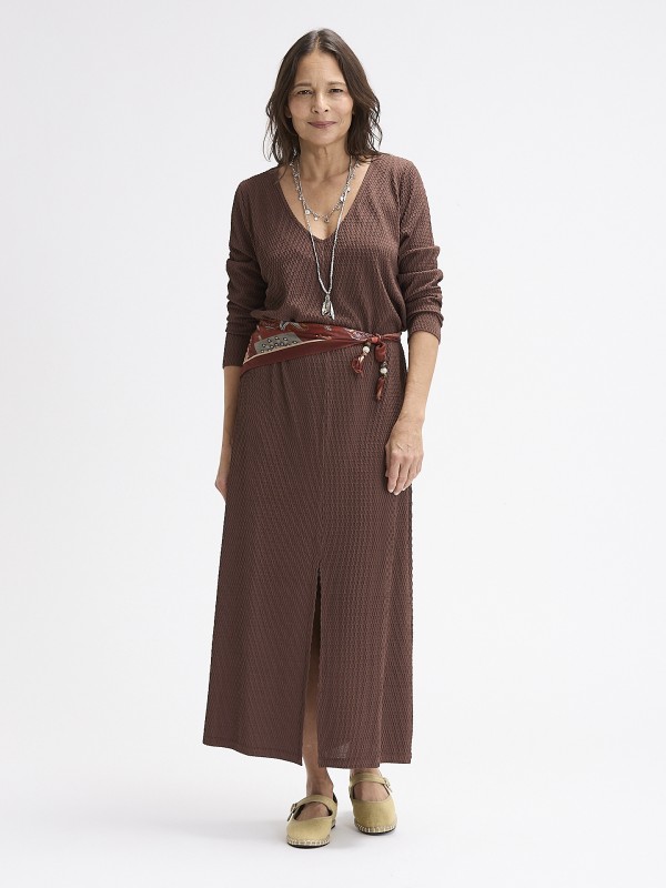 Vestido Midi com Textura