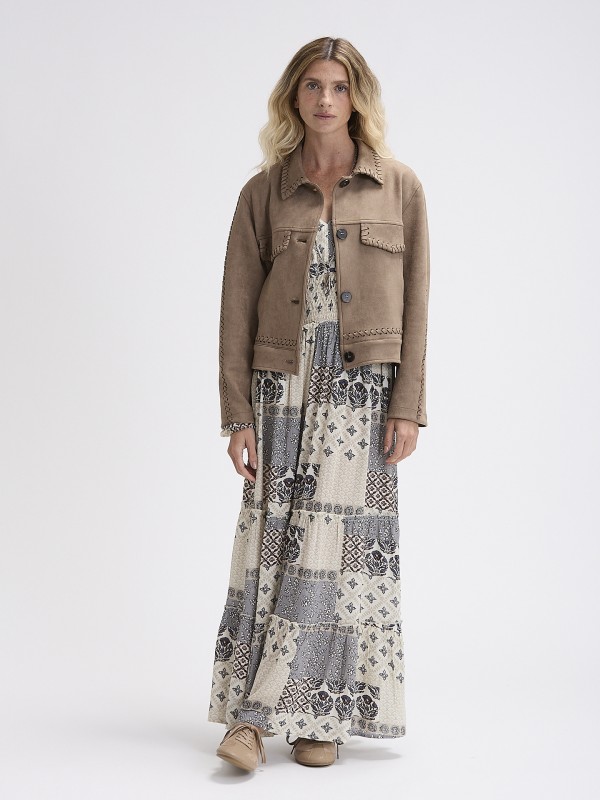 Casaco de Efeito Camurca