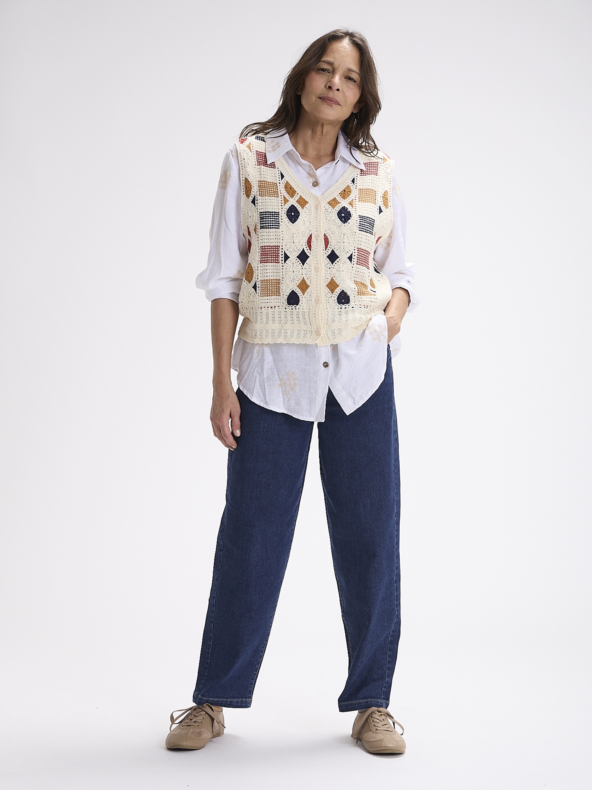 Colete Efeito Crochet