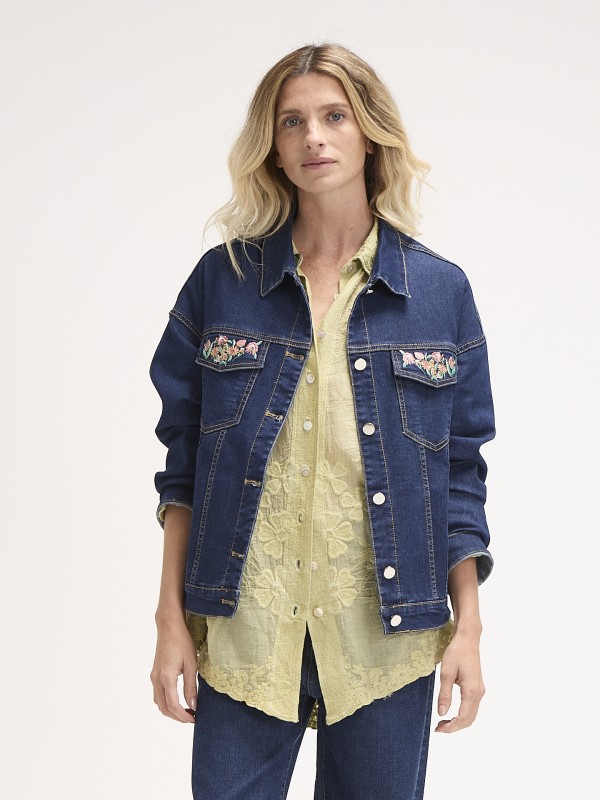 Camisa Bordado em Algodao