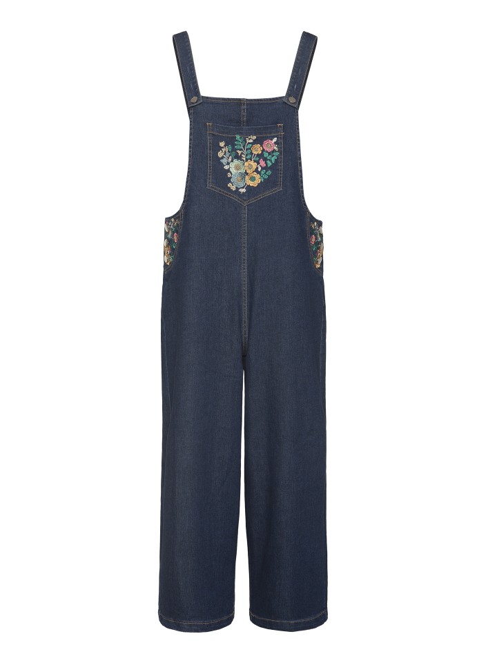 Jardineiras de Ganga Bordadas