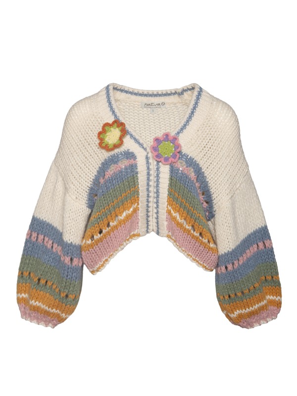 Casaco Riscas Crochet