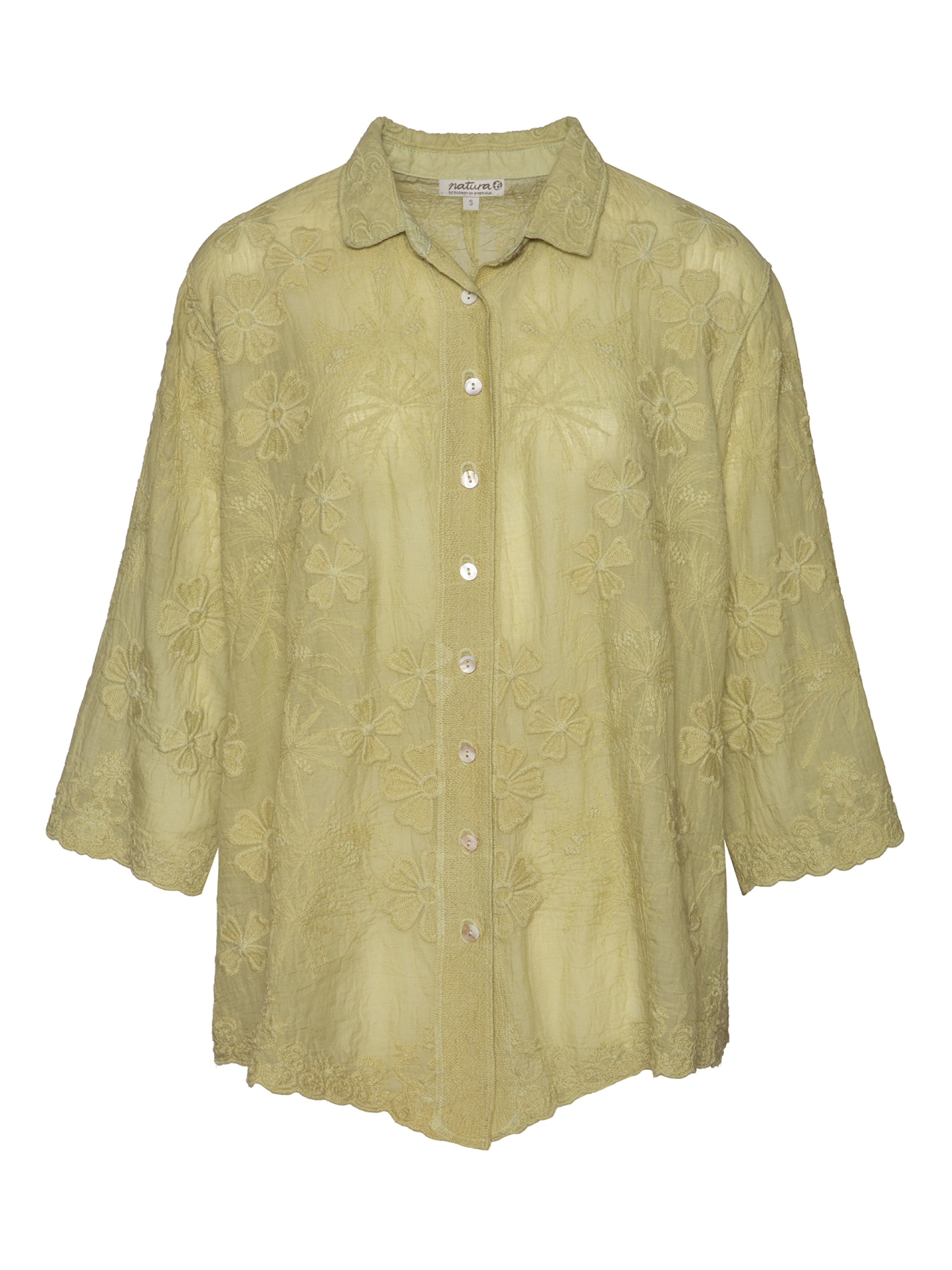 Camisa Bordado em Algodao