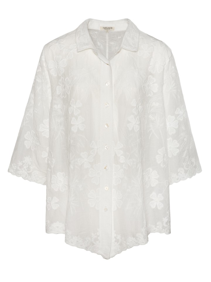 Camisa Bordado em Algodao