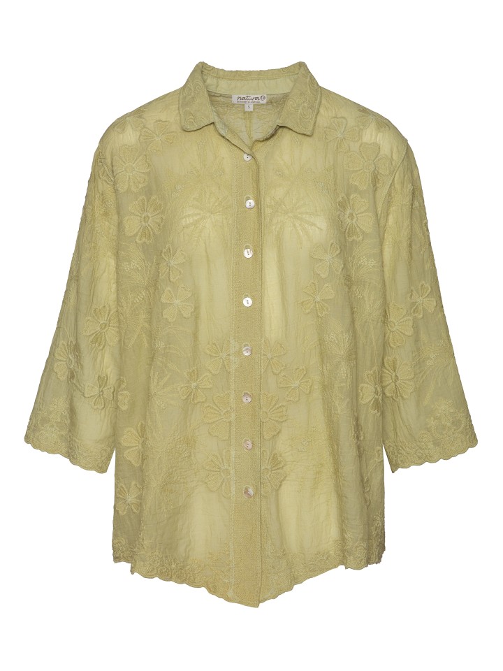 Camisa Bordado em Algodao