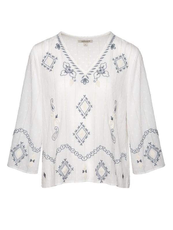Blusa Branca Lurex