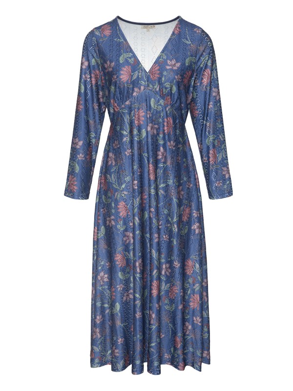 Vestido Midi Bordado Ingles Estampado