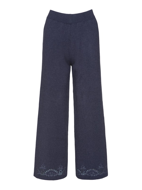 Calcas em Malha com Bordados