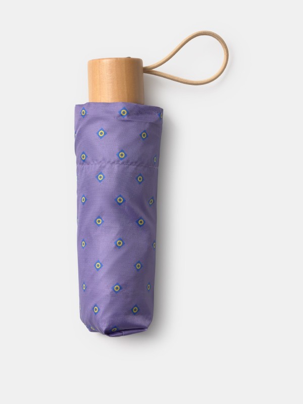 Mini Guarda-chuva Dobravel com Estampado de Bolinhas Mini Guarda-chuva Dobravel com Estampado de Bolinhas