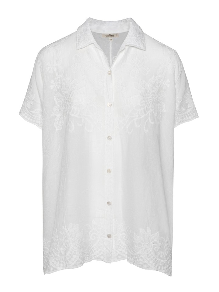 Camisa Bordada Branca