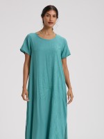 Vestido Comprido Bordado Floral