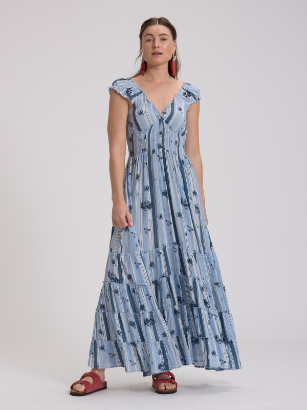Vestido Comprido Riscas Vestido Comprido Riscas