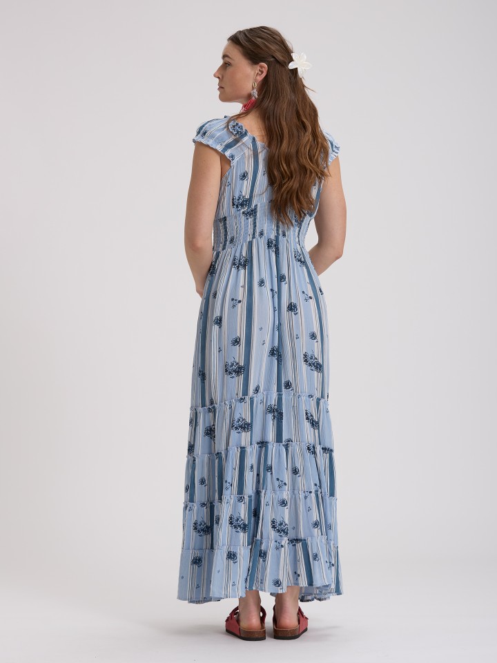 Vestido Comprido Riscas