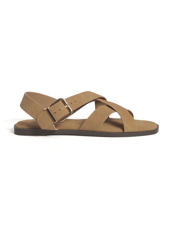 Sandalias Rasas com Tiras Cruzadas