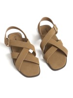 Sandalias Rasas com Tiras Cruzadas