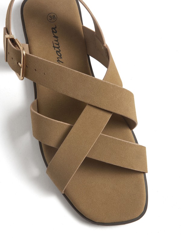 Sandalias Rasas com Tiras Cruzadas