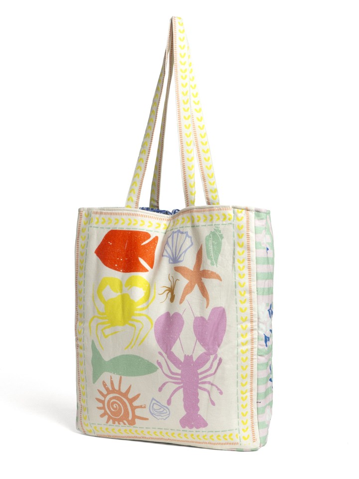 Mala Shopper com Estampado Maritimo