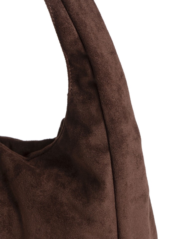 Mala Hobo em Microfibra com Efeito Camurca