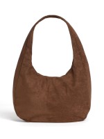 Mala Hobo em Microfibra com Efeito Camurca