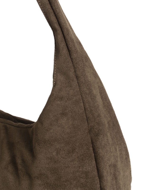Mala Hobo em Microfibra com Efeito Camurca
