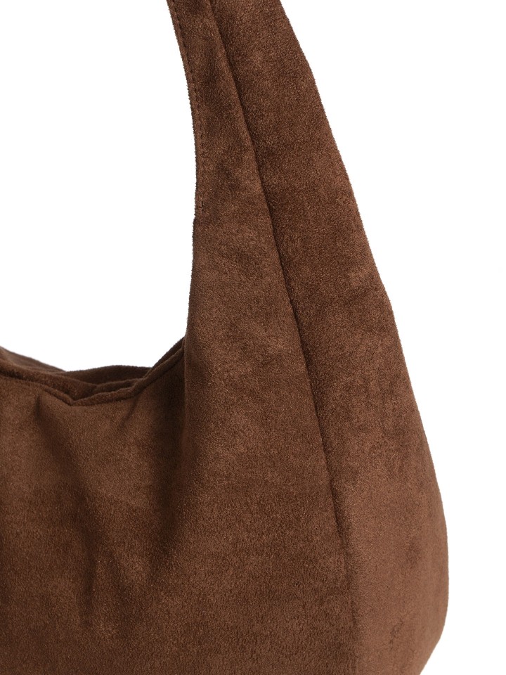 Mala Hobo em Microfibra com Efeito Camurca