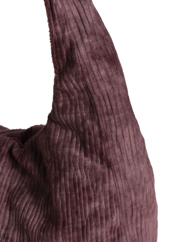 Mala Hobo em Tecido Plissado