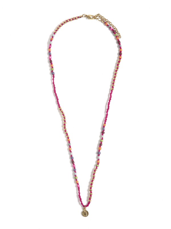 Colar com Missangas Multicolor