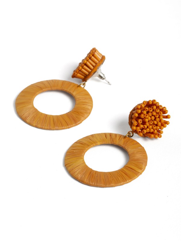 Brincos Argola com Fio Entrancado