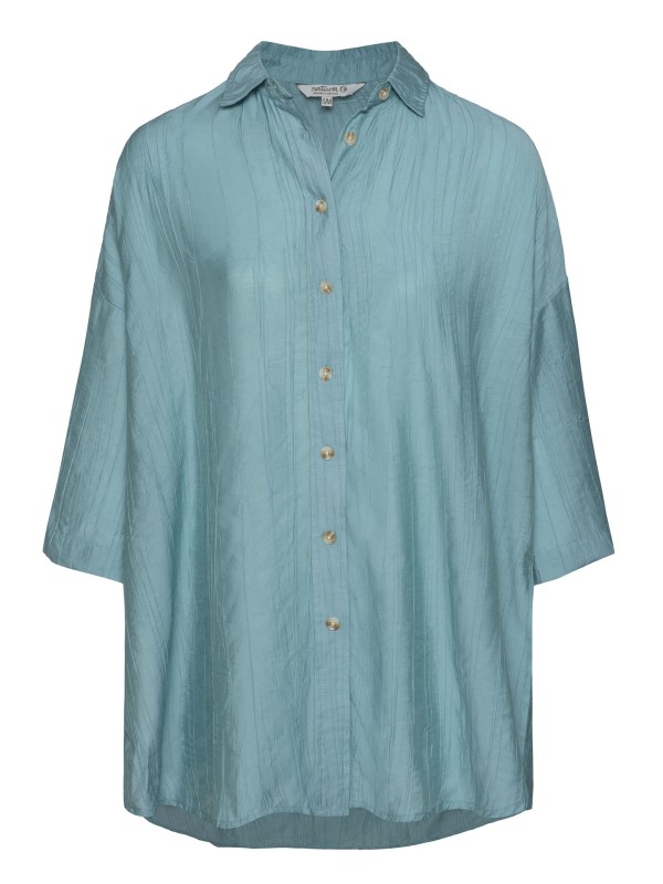 Camisa Comprida Turquesa