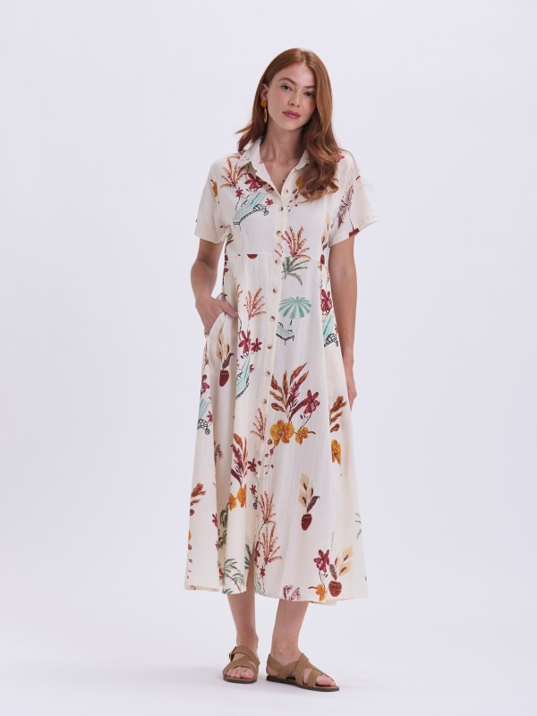 Vestido Comprido Camisaria Summer Vestido Comprido Camisaria Summer