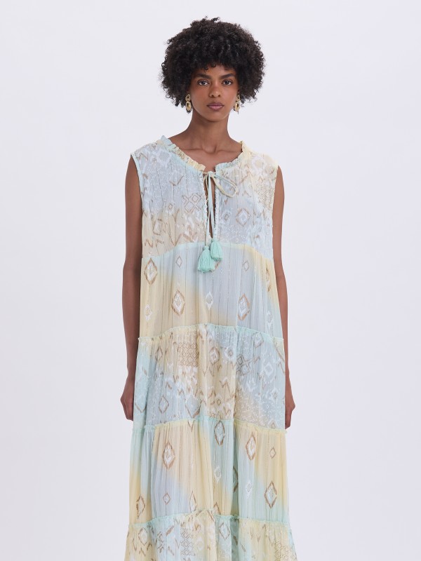 Vestido Comprido Tie Dye Vestido Comprido Tie Dye