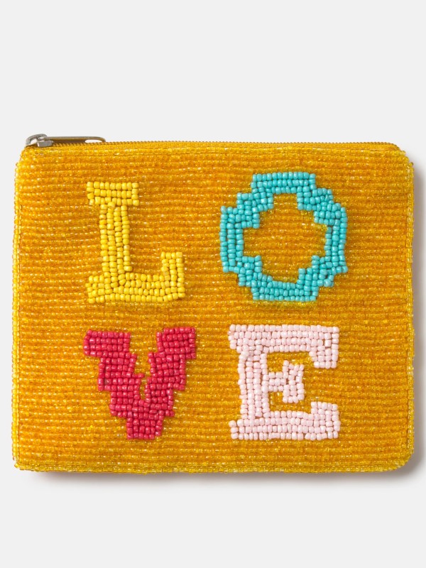Bolsa love com missangas Bolsa love com missangas