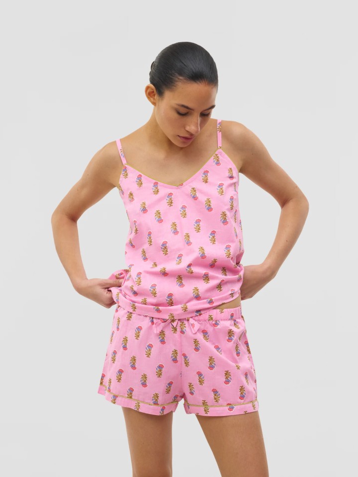 Conjunto de pijama Jaya Summer Seal com alcas finas