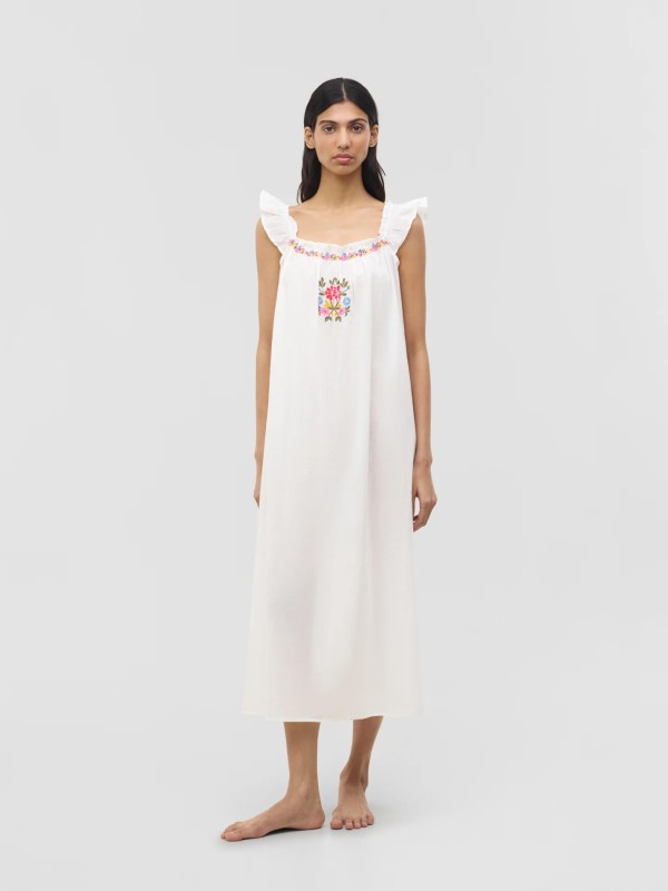 Camiseiro vestido bordado Jaya Camiseiro vestido bordado Jaya