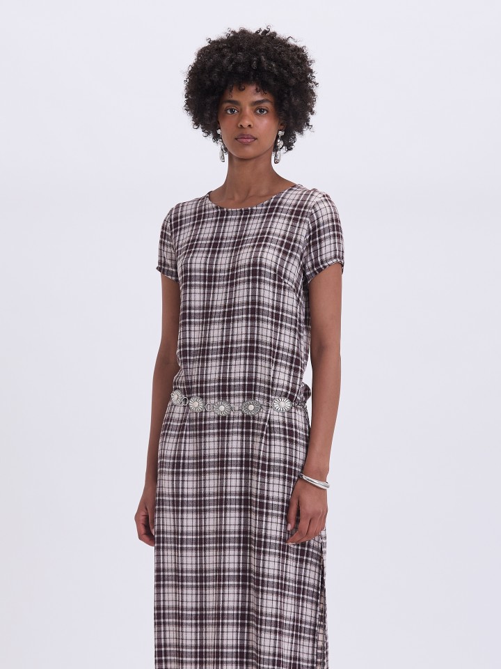 Vestido Midi Xadrez