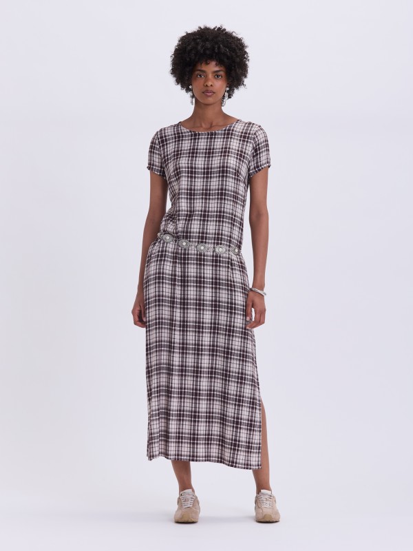 Vestido Midi Xadrez