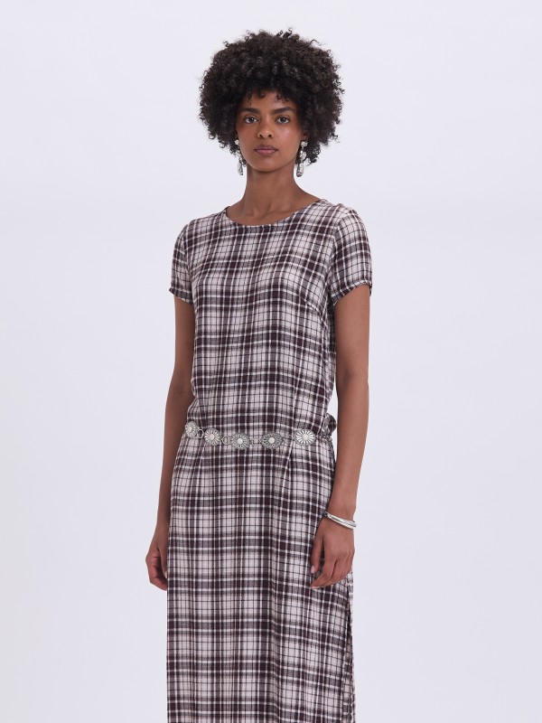 Vestido Midi Xadrez