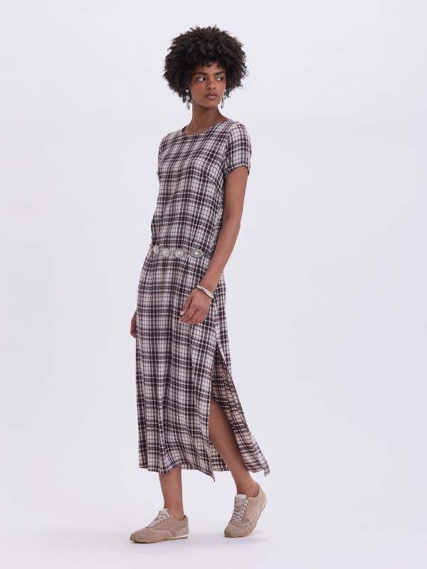 Vestido Midi Xadrez