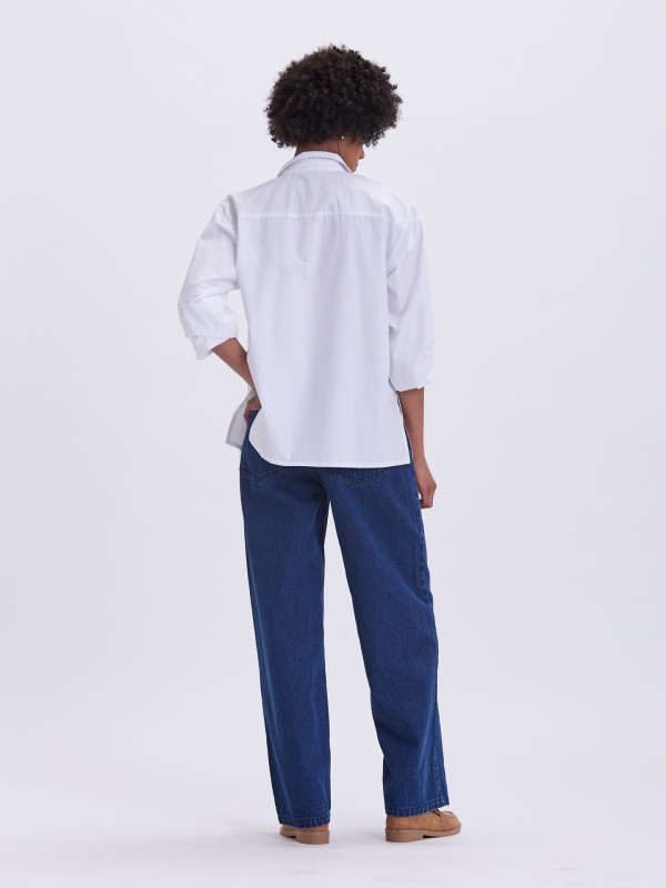 Camisa com Bordados em Algodao