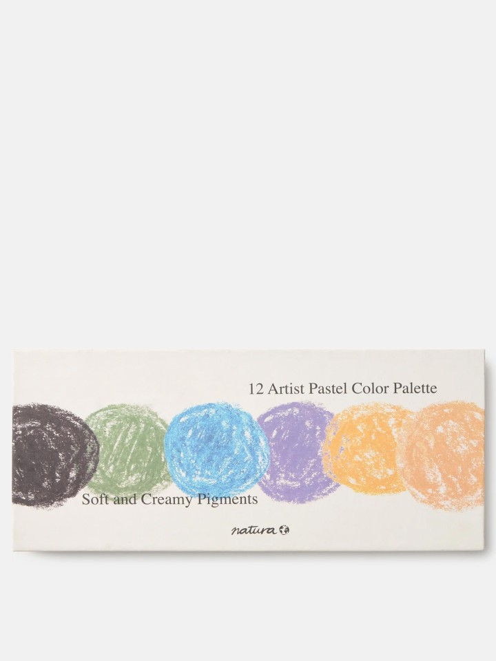 Conjunto de 12 lapis de cor pastel