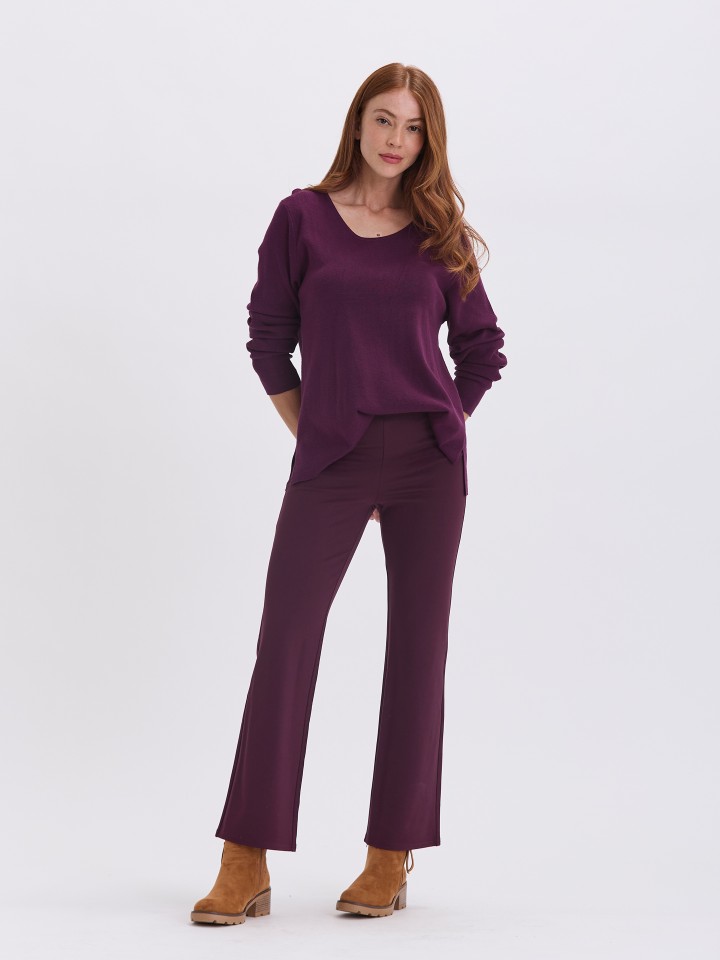 Camisola de Malha com Decote Redondo