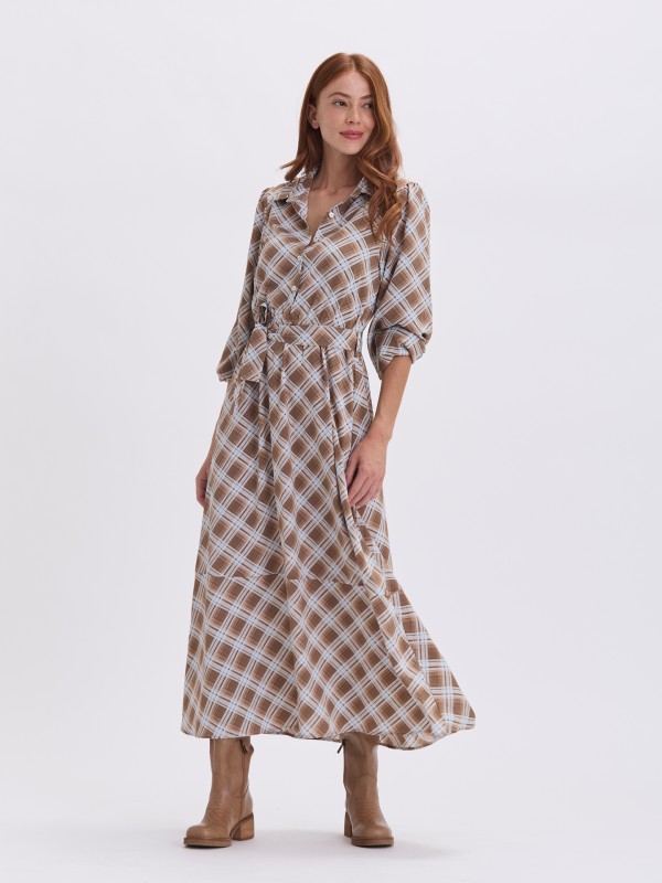 Vestido Curto Xadrez