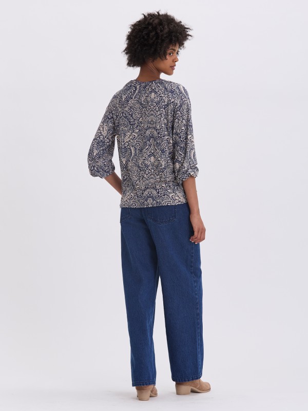 Blusa Paisely Azul