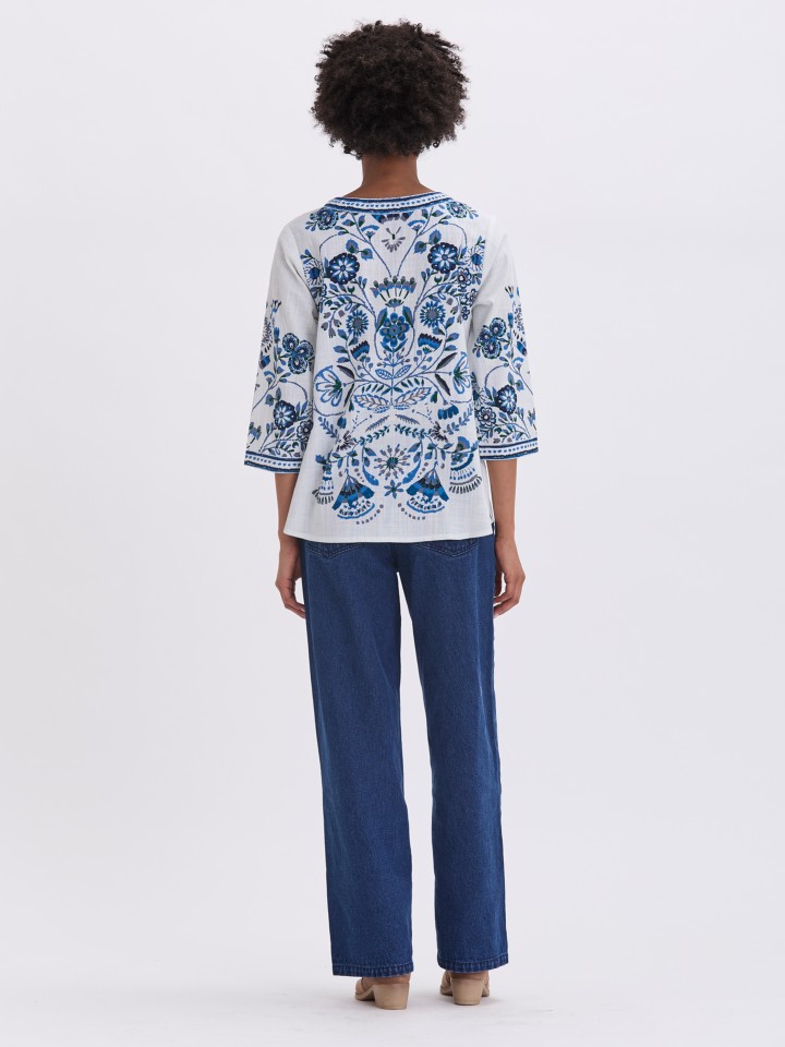 Blusa em Algodao Estampada