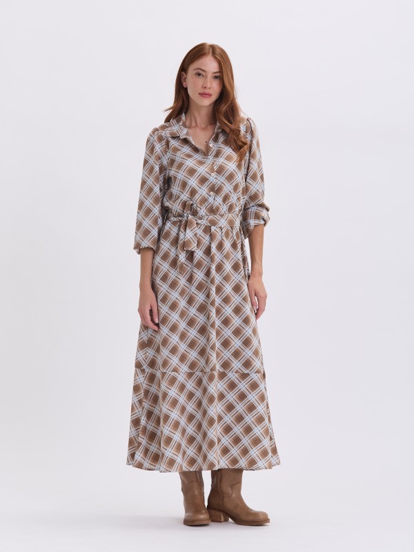 Vestido Curto Xadrez