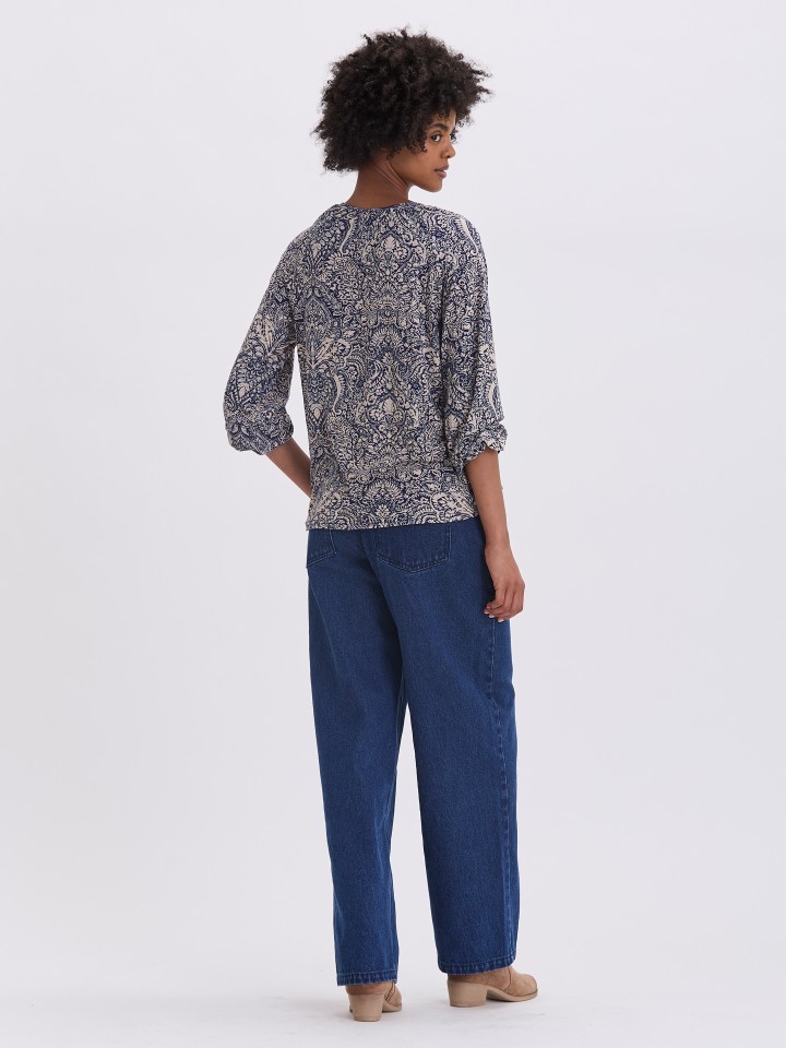 Blusa Paisely Azul