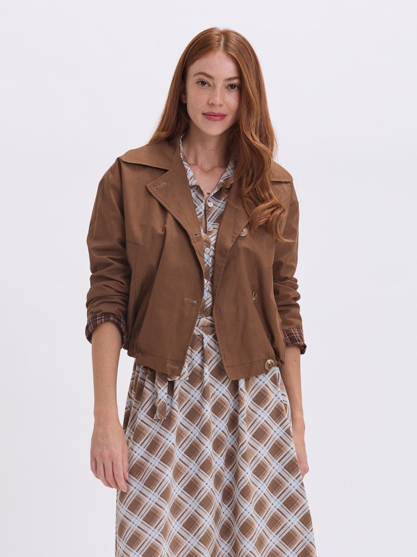 Casaco Trench Curto Casaco Trench Curto